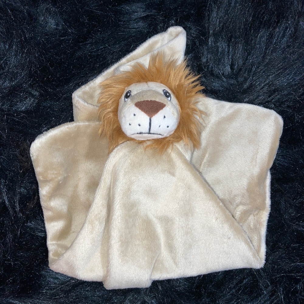 BoBo Buddies Lion Security Blanket Brown Tan Lovey Plush Soother Binky Chenille